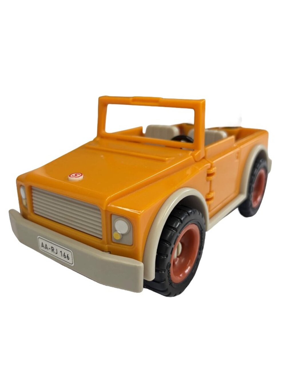 Vintage Schleich Safari Jeep Car #42025 2003 Yellow Farm Life - Missing Roof